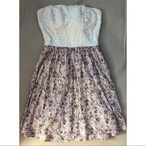 Strapless spring dress